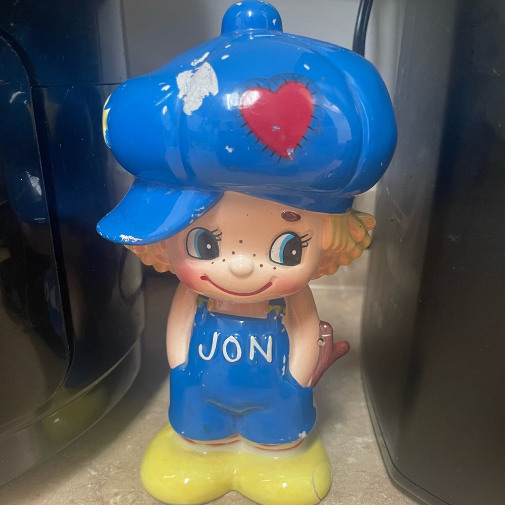 Vintage Rune Naito XL Jon Ceramic Coin Bank
